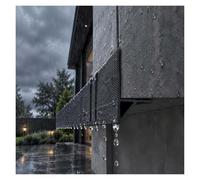 Bande déviation eau pluie aluminium base mur extérieur | Solin goutte d'eau moderne, murs extérieurs balcons patios béton pour dévier gouttes pluie(Gray25mm W,2m/78.7in L)