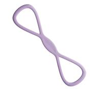 Bande d'exercice Figure 8 15 LB, Bande de résistance en Silicone avec poignée Massage antidérapante, équipement Fitness Maison pour étirements du Dos, de la Poitrine et des Bras, Violet nébuleuse