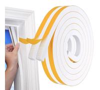 Bande d'isolation de porte, bande d'étanchéité de porte de 4,8 m | Ruban adhésif isolant en mousse pour fenêtre de maison, douche, garage, pare-brise, cadre de camping-car, verre de voiture