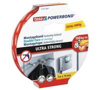 tesa Ruban de montage Powerbond 55792-00001-02 caoutchouc blanc 5 m x 19 mm