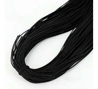 Bande élastique 1,0/1,2/1,5/2/2,5 mm, fil élastique, perles faites à la main pour la fabrication de bijoux, accessoires de couture, DIY, noir, 1,0 mm (10 ya