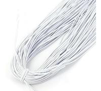 Bande élastique 1,0/1,2/1,5/2/2,5 mm, fil élastique, perles faites à la main, pour la fabrication de bijoux, accessoires de couture, DIY - BLANC - 1,5 mm (1