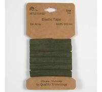 Bande élastique | Cartes de 3 m | 10 mm ou 20 mm de large (10 mm - Army)