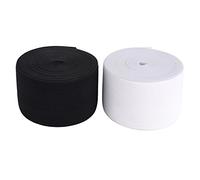 Bande élastique de 3 m de long, 50 mm de large, noir ou blanc