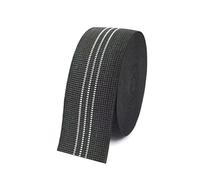 Bande élastique de 5/10 mètres, largeur 50 mm, pour ceinture de pantalon, dossier de canapé, ruban extensible, biais de couture,Noir-Blanc 3,10 mètres