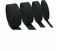 Bande élastique de couture extensible de 1/5 mètre, bobine de cordon élastique tricoté haute élasticité, largeur 10/15/20/25/30/35/40/45/50/60 mm, noir, 20 mm, 5 mètres
