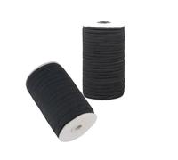 Bande élastique de couture noire et blanche de 10 mètres, 3 mm à 15 mm, pour vêtements, pantalons, ceintures et accessoires de bricolage.,Noir,6 mm