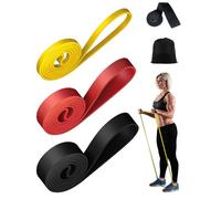 Bande Élastique de Musculation 3 Types avec Résistance - Élastiques pour Entraînement avec Ancrage de Porte, Faciles à Transporter - Bandes de Fitness pour Pilates, Réhabilitation, Stretching et Yoga
