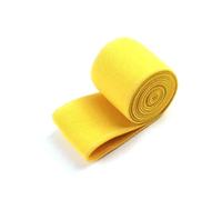 Bande élastique décorative en nylon coloré de 6 mètres x 4 cm pour vêtements, tricot et accessoires de couture DIY,Jaune,40mm