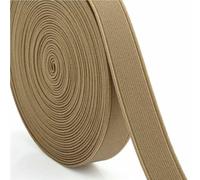 Bande élastique en caoutchouc pour vêtements, largeur 1 mètre, 15-25 mm, accessoires de couture, ruban plat, sangle, couture, sous-vêtements, 11 kaki, 15 mm, 1 m