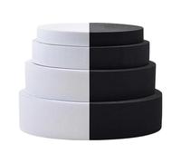 Bande élastique en nylon blanc et noir, 8 mètres, 20-50 mm, multi-tailles, pour couture et projets d'artisanat,Noir,15mm