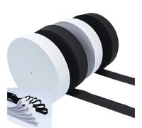 Bande élastique en tricot pour couture, Bandes Élastiques for La Couture, Bande Plate De 10M, Moyenne Épaisseur, Haute Élasticité, 20-50mm(White,10M-4CM)
