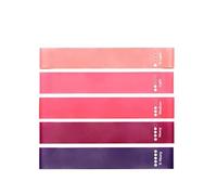 Bande Elastique Fitness Lot de 5 Bandes élastiques résistance for Exercices Yoga et Sport, différents Niveaux, Accessoires Gymnastique à Domicile(Pink)