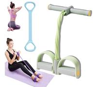 Bande élastique multifonctionnelle, appareil de résistance à pédales à 4/6 tubes, bandes de résistance avec poignée, bande de résistance, pour l'entraînement d'étirement et de minceur du ventre/taille