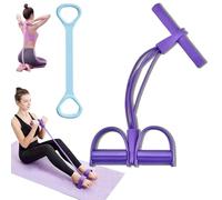 Bande élastique multifonctionnelle, appareil de résistance à pédales en tube 4/6, bandes de résistance avec poignée, bande élastique, pour l'entraînement d'étirement et de minceur du ventre/taille