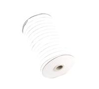Bande élastique plate blanche et noire de 10 mètres pour la couture de ceinture,Blanc,6 mm