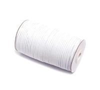 Bande élastique plate blanche et noire de 3 mm à 12 mm pour la couture de ceintures DIY,Blanc,5 mm - 5 mètres