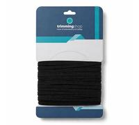 Bande élastique plate de 3 mm - Noir - Cordon élastique large - Pour travaux manuels, couture, travaux manuels, vêtements, 25 mètres