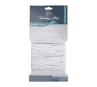Bande élastique plate de 5 mm de large, cordon élastique doux tressé, cordon élastique fin pour le tricot, la confection de couvertures faciales, l'artisanat, les vêtements, blanc, 2 mètres