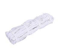 Bande élastique plate de 6 mm - 1 m de cordon extensible tressé blanc pour couture, bricolage, couture, mercerie et vêtements - Sangle élastique en caoutchouc polyester durable - Blanc