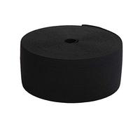 Bande élastique plate noire de 50 mm de large pour couture, couture, loisirs créatifs - 13,7 m