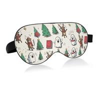 Bande élastique réglable bloquant la lumière pour les yeux | Cool Smooth Nylon Inner Surface Réglable Voyage Train Temps de Repos Arbre de Noël Fantômes