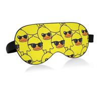 Bande élastique réglable bloquant la lumière pour les yeux | Oeil d'oiseau doux Textile extérieur réglable Voyage Eye Cover Daily Indoor Relaxation Jaune Rubber Duck Lunettes de soleil