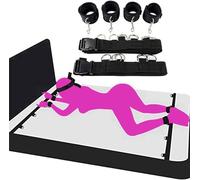 Bande élastique réglable pour la pratique universelle du yoga au lit, gants de couple menottes, couple (rose)