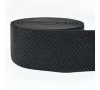 Bande élastique résistante de 2,5 à 10 cm de large, pour la confection de sangles de sacs et le bricolage de vêtements et fournitures de loisirs créatifs,Noir,25 mm, 5 mètres