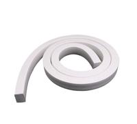 Bande éponge en silicone élastique blanche, ruban plat en caoutchouc expansé, joint d'étanchéité for garniture de porte et fenêtre, 1 m, 1 pièce(16x16mm)
