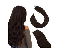 Bande Extension Bande droite dans les Extensions de cheveux trame humains à bande adhésive Double face sans couture(14 inches)