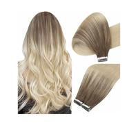Bande Extension Extensions de cheveux humains à bande adhésive, extensions longs et lisses for femmes, 20 pièces(Ba8a-60,20 PCS_22 INCHES)
