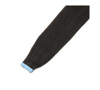 Bande Extension Extensions de cheveux naturels à bande adhésive, ensemble 20 pièces, application facile for fins et épais, instantanés(1B Natural Black,20 PCS_16 INCHES)