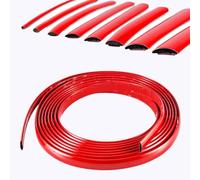 Bande Garniture Moulage Automobile, Bande Moulage Auto-Adhésif Voiture/Camion Corporelle Porte Latérales La Fenêtre Gratter La Fenêtre Pare-Chocs, Rouge brillant ( Color : Length 3m/9.8ft , Size : 6mm