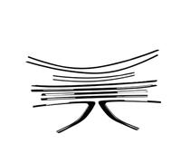 Bande Joint Moulure De Seuil De Vitre Extérieure Noire Brillante Pour A5 Pour Sportback Hatchback 2017-2023 10 Pièces