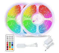 Bande Led 10m, Bandes Led Rvb Avec TéLéCommande, Changement De Couleur, éClairage SpéCial Et D'Ambiance Pour Salle Tv, DéCoration Gaming, DéCoration Diy, Chambre, Cuisine, FêTe