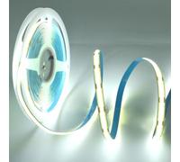 Bande LED 12 V 5 m taille cob, Ruban linéaire blanc froid 6 000 K IRC 90, LED argentée flexible à haute densité pour fête, comptoir, étagère, décoration d’intérieur (320 LED / M, blanc froid 6 000 K)