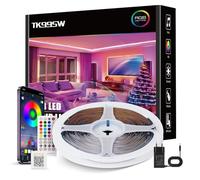 Bande LED 20M, RGB Led Ruban Lumineuse Flexible Multicolore App Contrôle avec télécommande 44 touchessynchronisée musical/timer la fonction pour la Chambre Maison Fête Décorations
