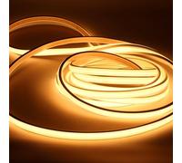 Bande LED 220V 20M Blanc Chaud sans Transformateur avec Prise Exterieur | IP67 Etanche Ruban, 20 Metre Bandeau LED , COB Puissant Strip Light , 3000K Warm White Stripe , Coupable 50 CM