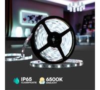 Bande LED 220V 5m IP65 Étanche 6500K Blanc Froid - Ruban LED Extérieur & Intérieur Haute Luminosité