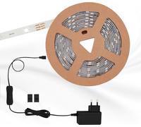 BRILONER 2260-090P 3m, Bande Lumineuse autocollante, 10 W, 90x, LED Strip Interrupteur, Driver, INCL. câble de 1,8m, durée de Vie : 50.000 Heures, Plastique, Blanc, 300 x 80 x 0.5 cm
