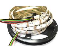 Bande LED APA102 étanche IP65 de 5 m - Couleur : RVB SMD5050 - 150 LED - Câble lumineux blanc PWB DC5 V