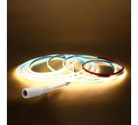Bande LED COB 24V Blanc chaud 3000k 2m 3mm, Arote COB LED Ruban 384leds/m dimmable haute densité DIY sans adaptateur IP20 pour la maison de cuisine de la chambre à coucher décoration intérieure