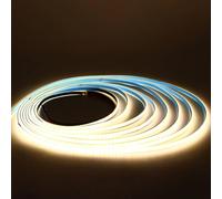 Bande LED COB 24V Blanc neutre 4000k 5m 3mm, Arote COB LED Ruban 384leds/m dimmable haute densité DIY sans alimentation IP20 pour la maison de cuisine de la chambre à coucher décoration intérieure