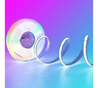 Bande LED COB RGBCW 24V 5M, Ruban LED COB RGB blanc froid 6000K, dimmable COB haute densité 784LEDs/M 12mm largeur multicolore IP20 pour chambre cuisine décoration intérieure de la maison