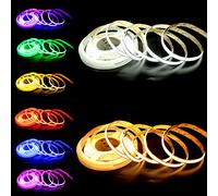 Bande LED COB RVB CCT,24V 5 in 1 RGB blanc chaud+blanc 840 LEDs/m COB LED,5m double blanc (2700~6500 K) 4200 LED haute luminosité flexible RGBW COB ruban pour fête,