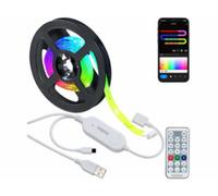 Bande LED connectée RVB IC 2 m avec télécommande Luminea Home Control