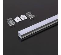 Bande LED d'angle - kit d'encastrement avec diffuseur - argent - IP20