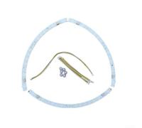 Bande LED incurvée à haute luminosité pour ventilateur de plafond, source de lumière semi-circulaire pour puces SMD pour montage en surface, design en plastique transparent, tricolore, luminaire