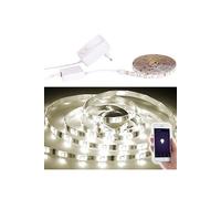 Luminea Home Control Bande LED LAM-515 - 5 m blanc chaud - Avec accessoires